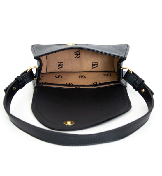 Black Leather Mini Bag AURA