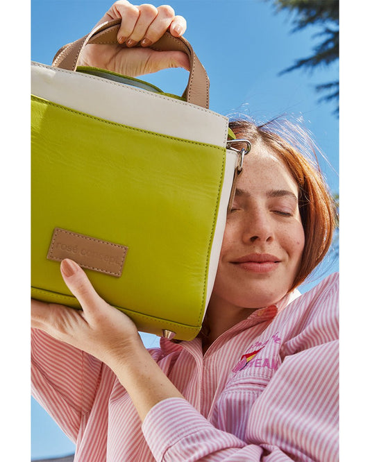 Green Leather Handbag EMILY