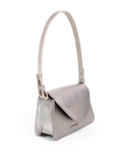 Silver Leather Mini Bag AURA