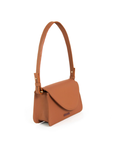 Tan Brown Leather Mini Bag AURA