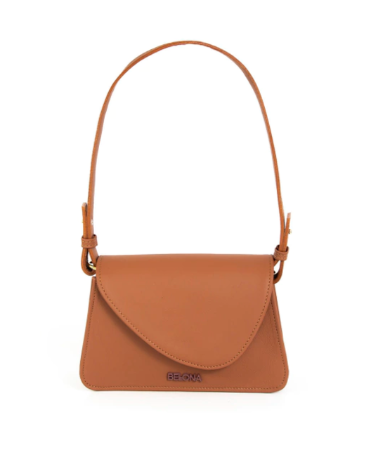 Tan Brown Leather Mini Bag AURA
