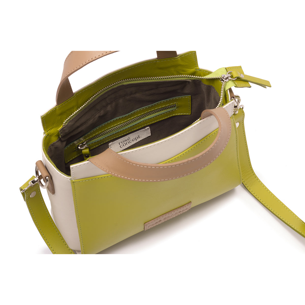 Green Leather Handbag EMILY