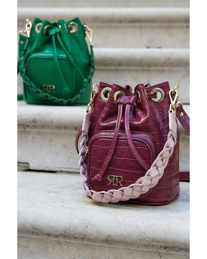Pink Leather Bucketbag CAMILLE
