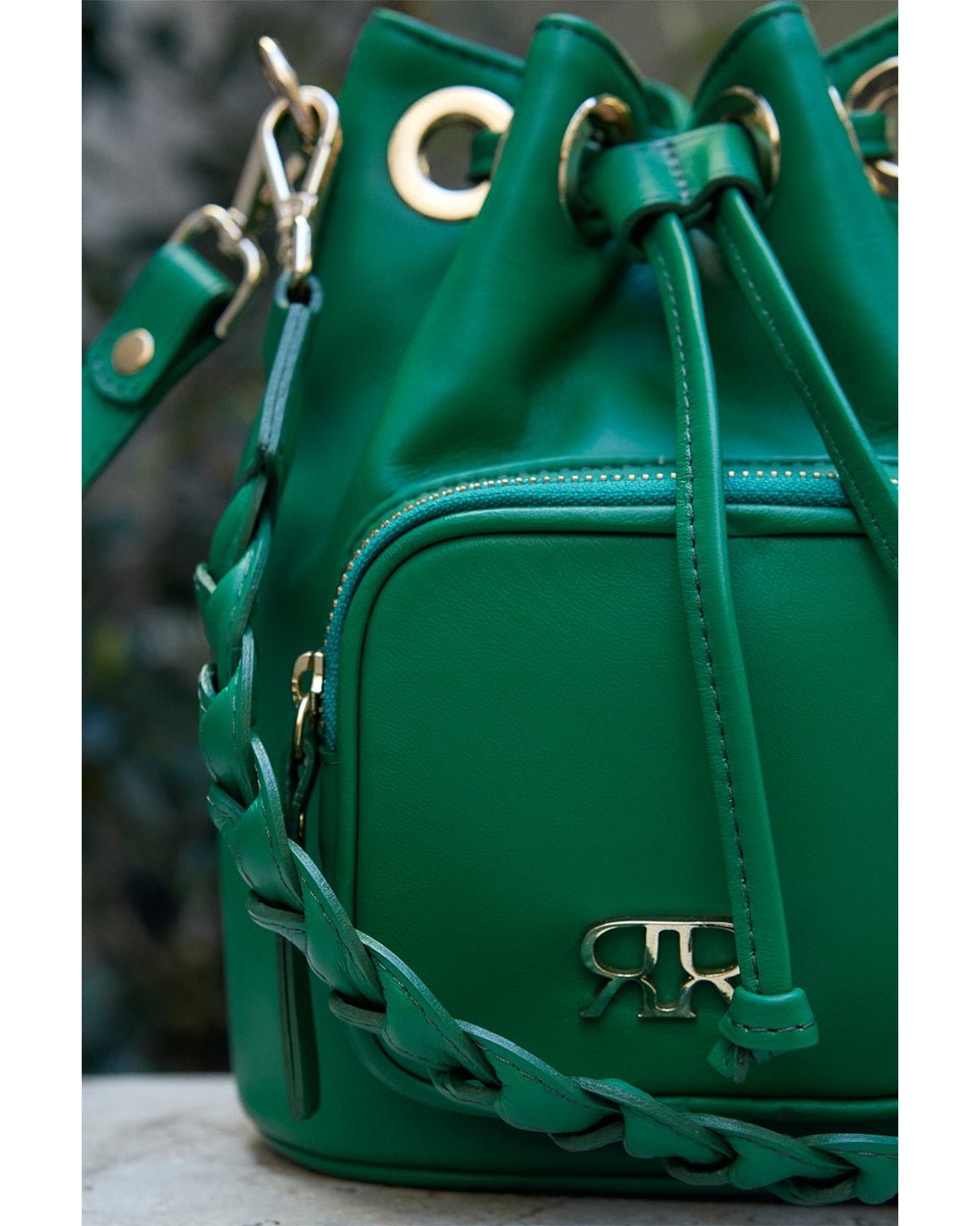Green Leather Bucketbag CAMILLE