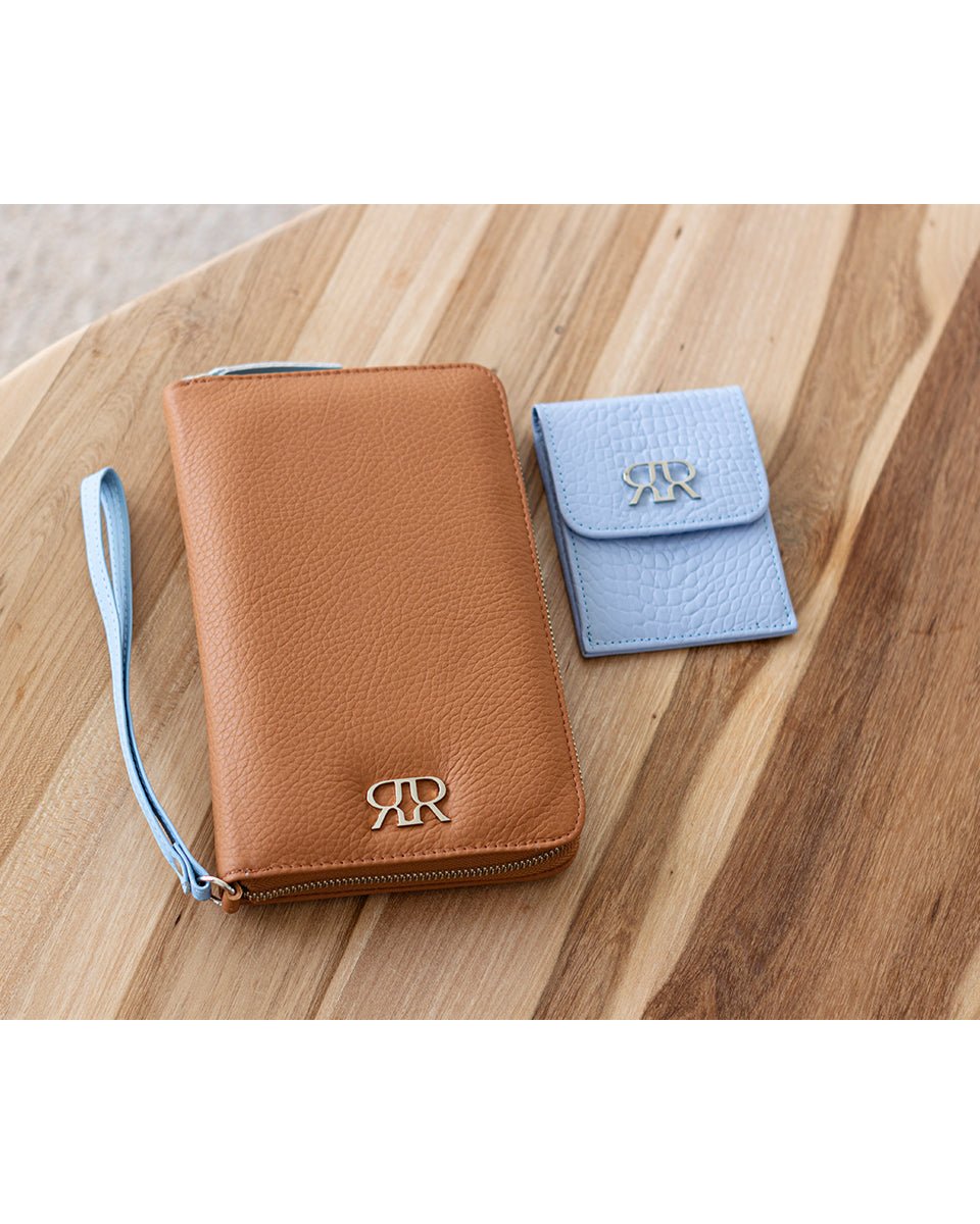 Tan Brown Leather Document Holder GINEVRA