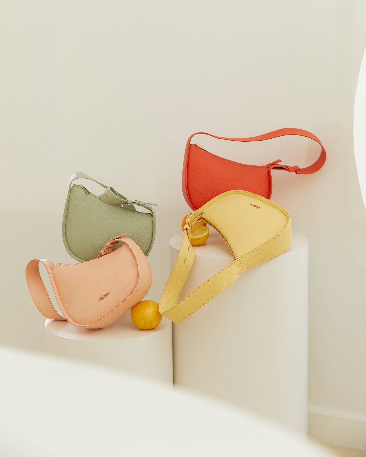 Orange Leather Handbag KUK