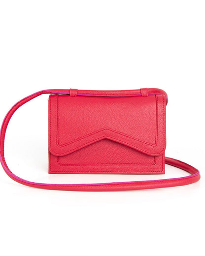 Fuchsia Pink Leather Mini Bag LYRA