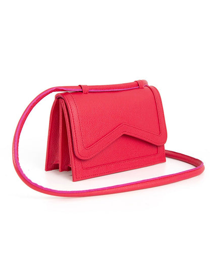 Fuchsia Pink Leather Mini Bag LYRA