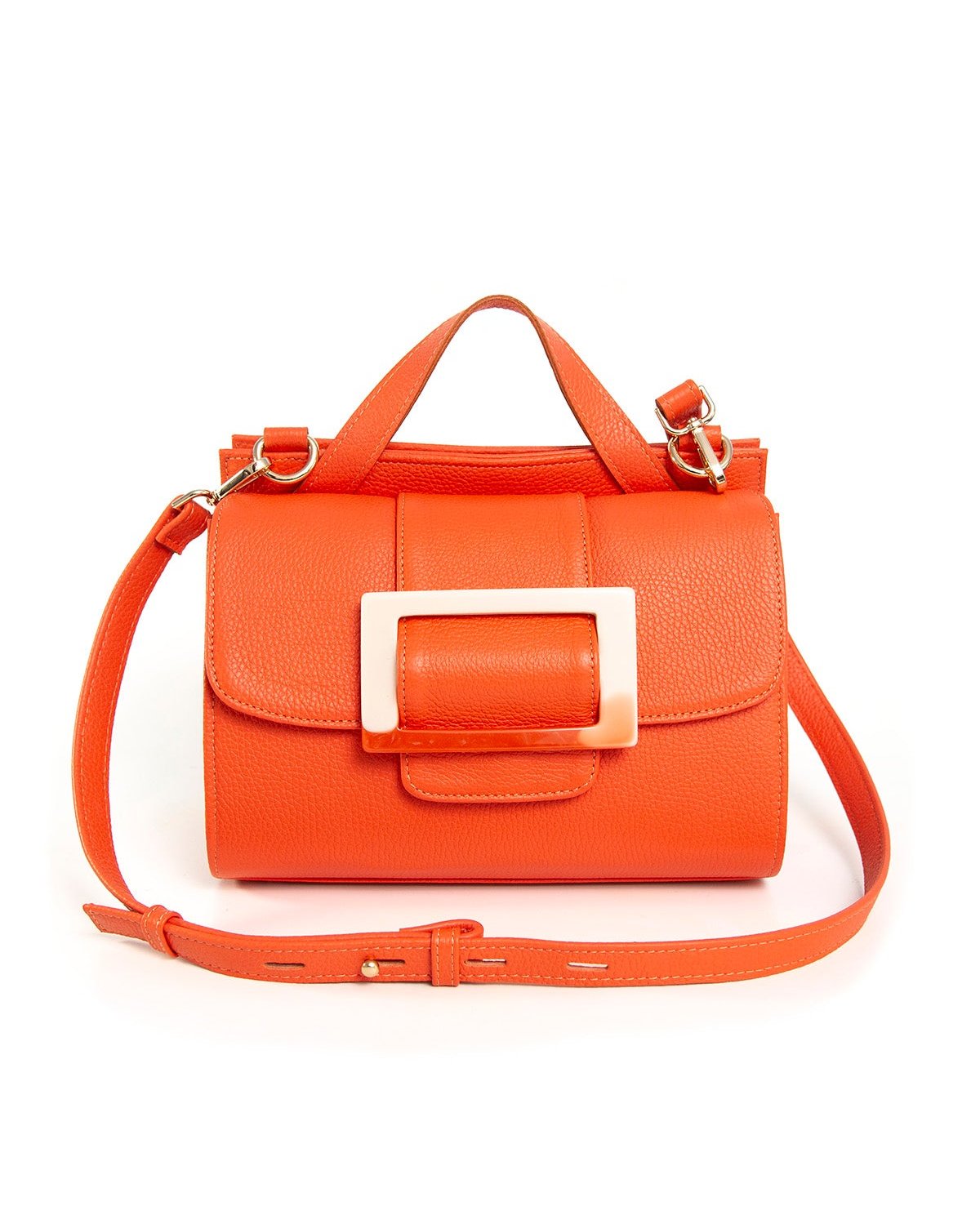 Orange Leather Handbag MAT