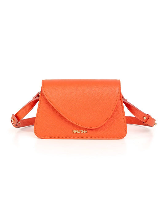 Orange Leather Mini Bag AURA