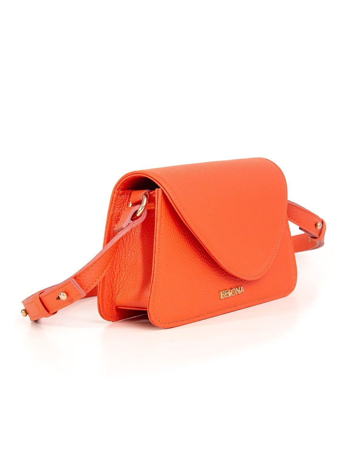 Orange Leather Mini Bag AURA