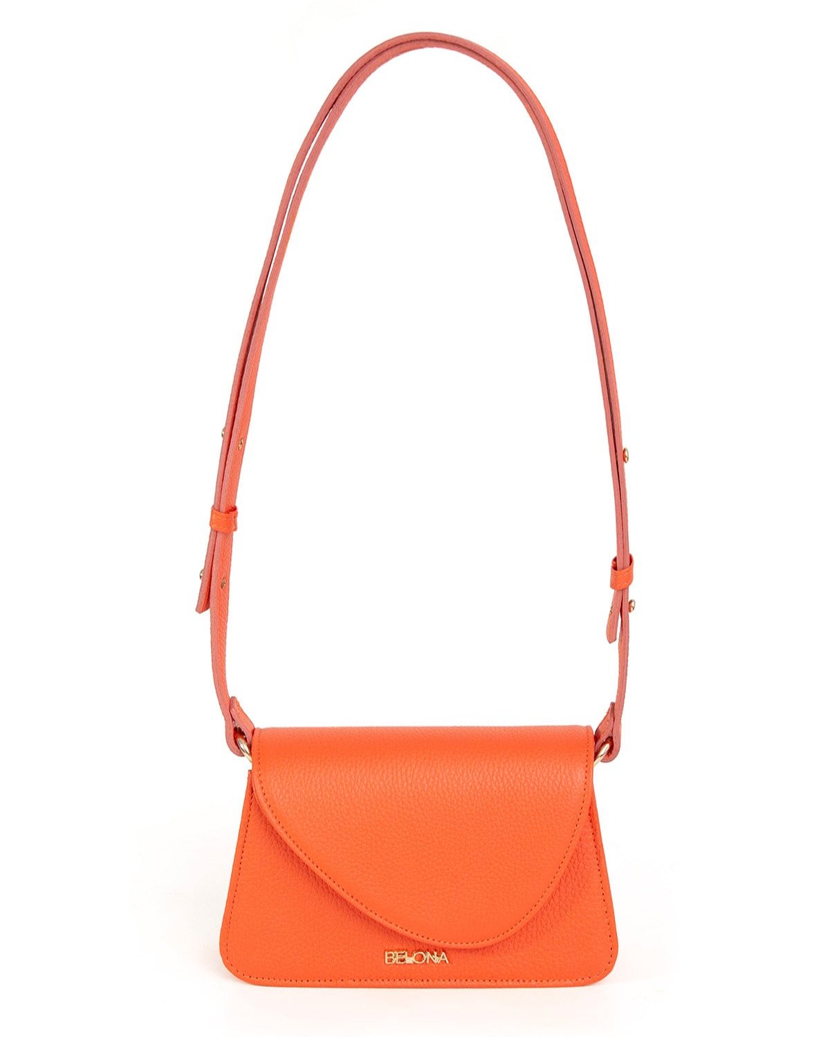 Orange Leather Mini Bag AURA