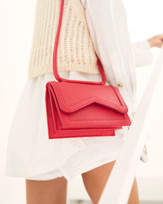 Fuchsia Pink Leather Mini Bag LYRA