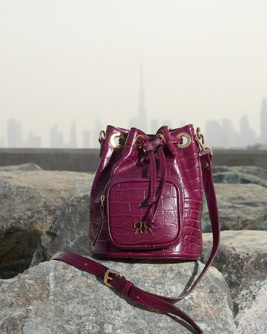 Pink Leather Bucketbag CAMILLE