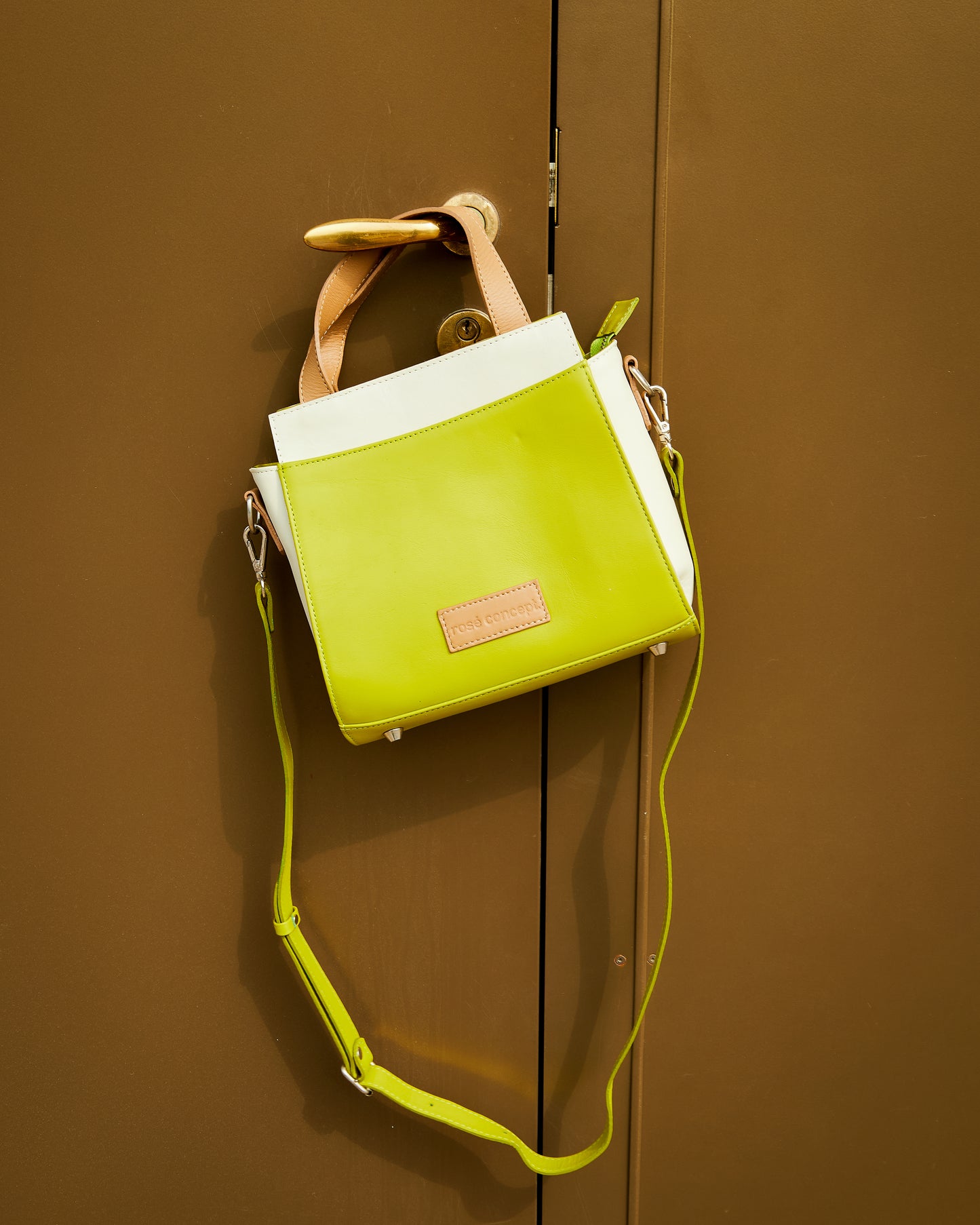 Green Leather Handbag EMILY