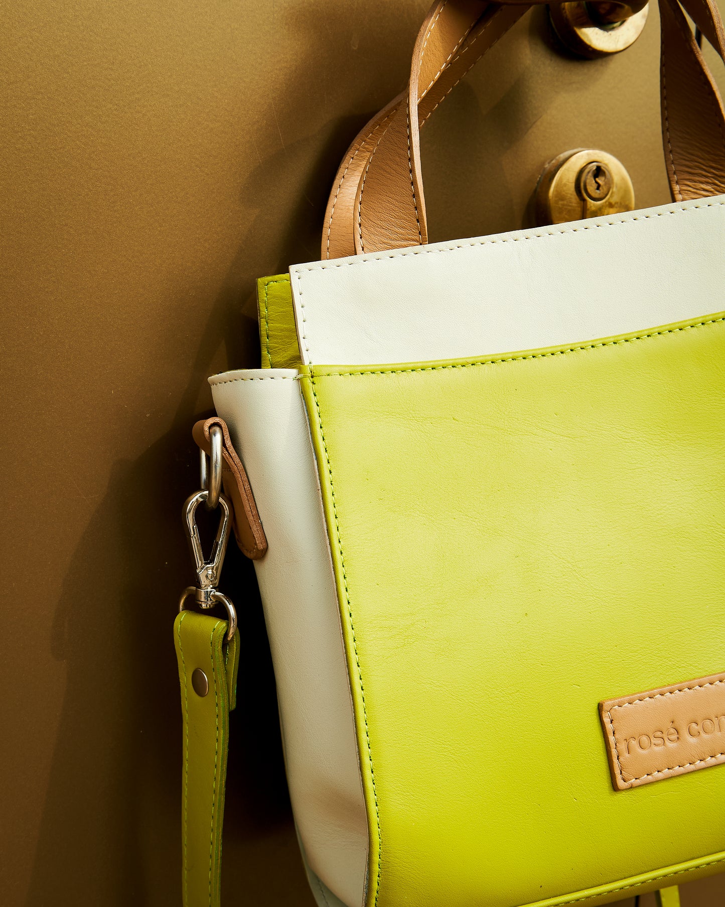 Green Leather Handbag EMILY