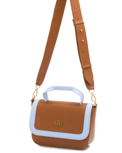 Tan Brown Leather Handbag MIRANDA