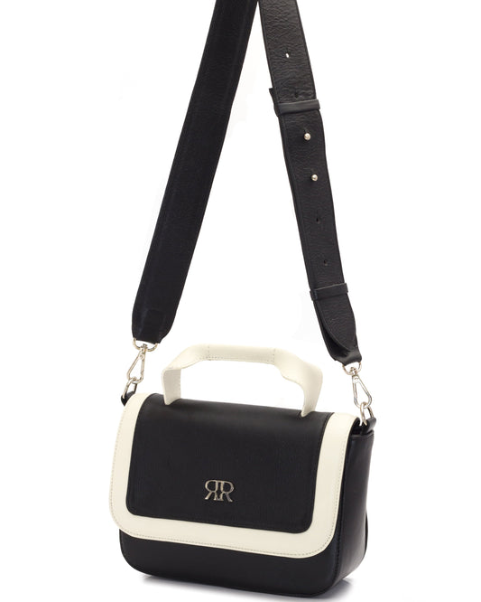 Black Leather Handbag MIRANDA