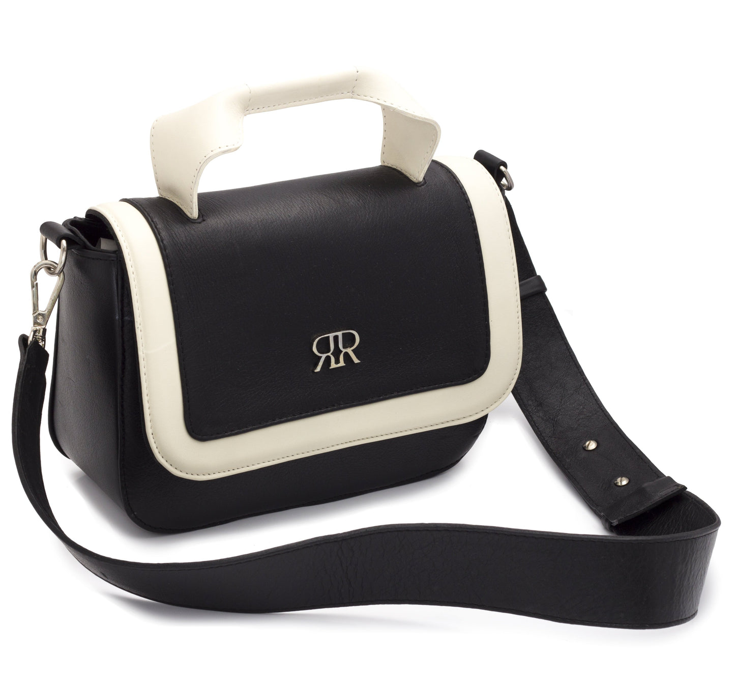 Black Leather Handbag MIRANDA
