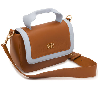 Tan Brown Leather Handbag MIRANDA