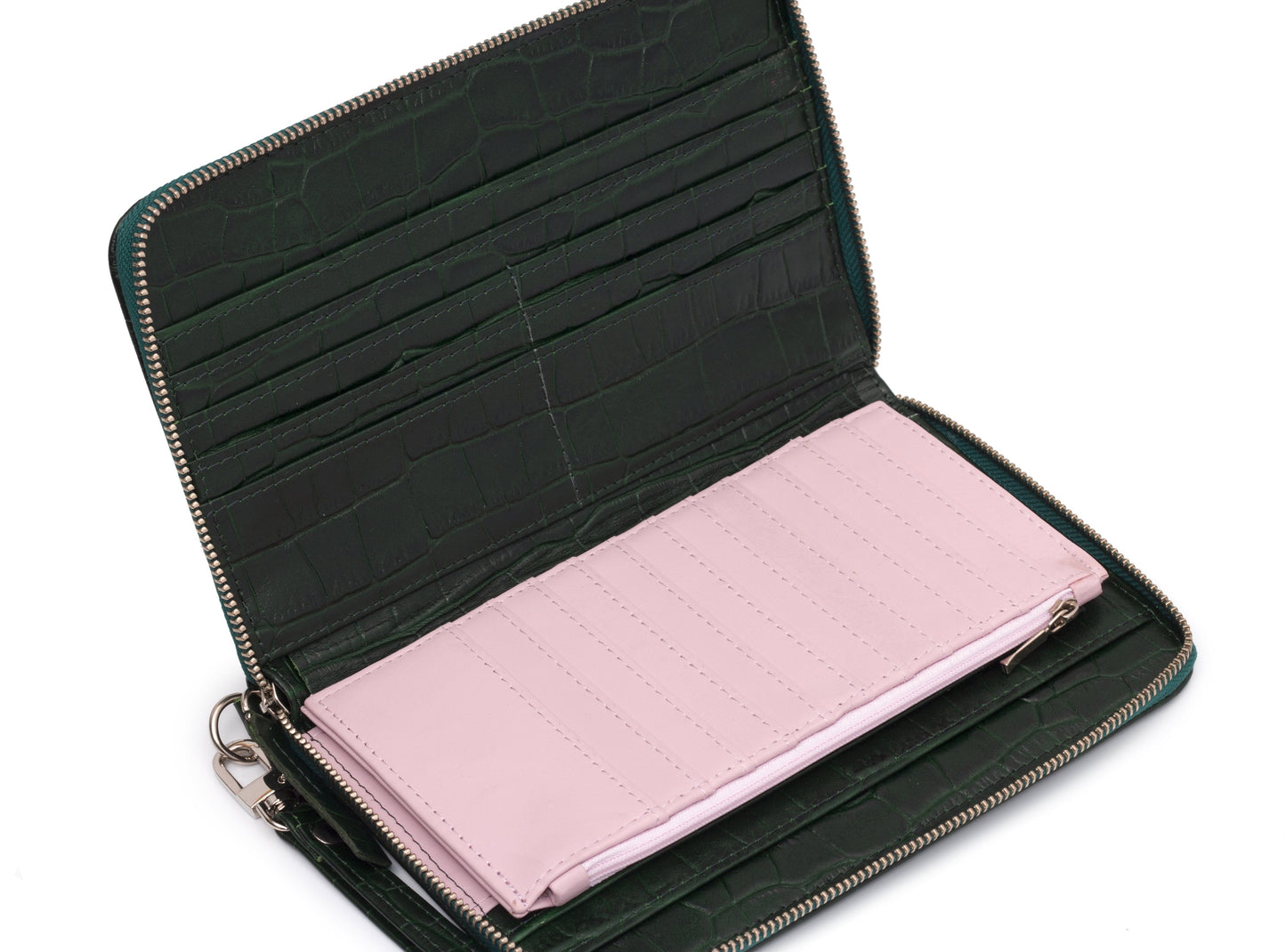 Green Leather Document Holder GINEVRA
