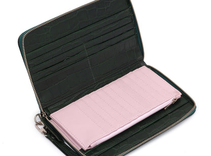 Green Leather Document Holder GINEVRA