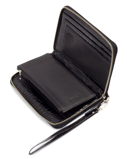 Black Leather Document Holder GINEVRA