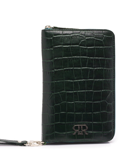 Green Leather Document Holder GINEVRA