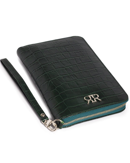 Green Leather Document Holder GINEVRA