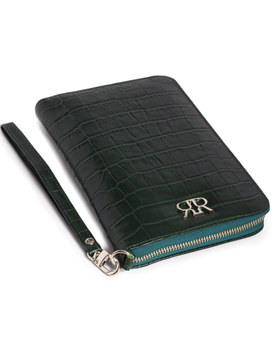 Green Leather Document Holder GINEVRA