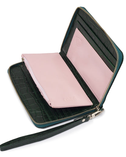 Green Leather Document Holder GINEVRA