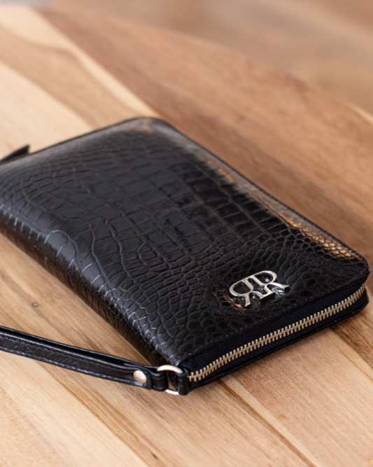 Black Leather Document Holder GINEVRA