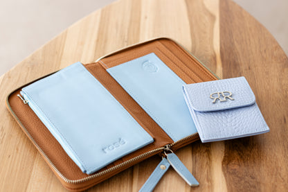Tan Brown Leather Document Holder GINEVRA
